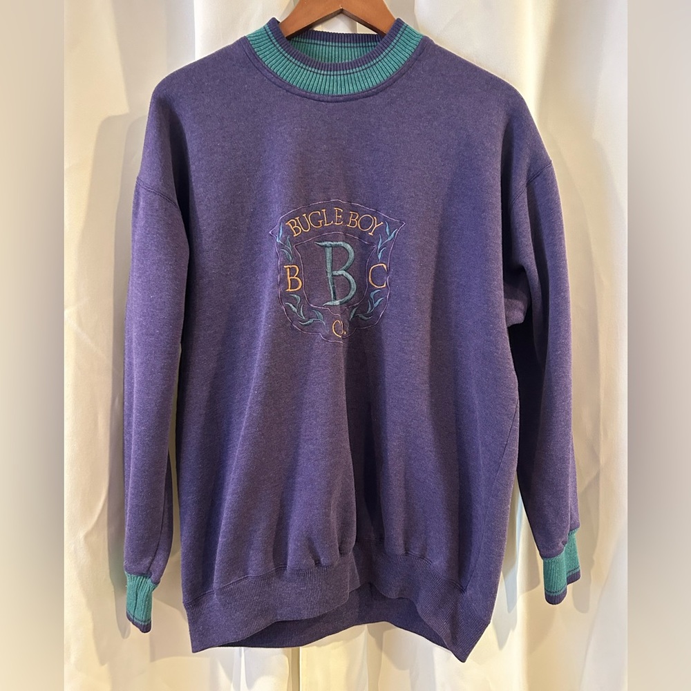 Vintage Bugle Boy Co.‎ Embroidered Purple Sweatshirt